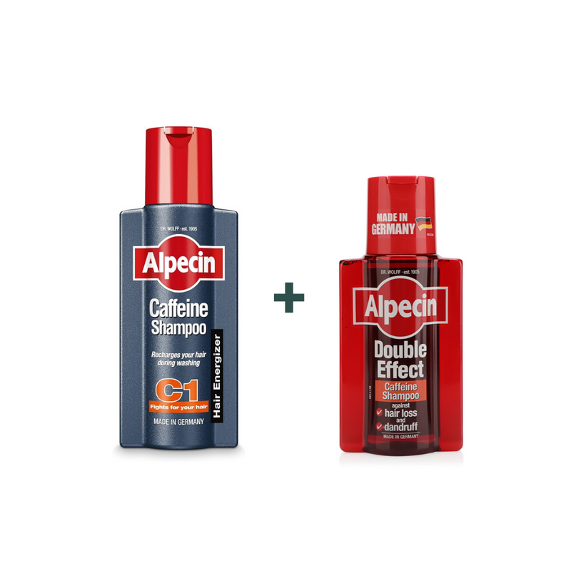 ALPECIN CAFFEINE SHAMPOO 250ml + DOUBLE EFFECT CAFFEINE SHAMPOO 200ml